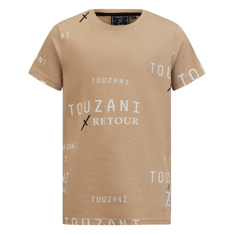 Jongens T-Shirt Soccer van Retour in de kleur sahara in maat 158-164.