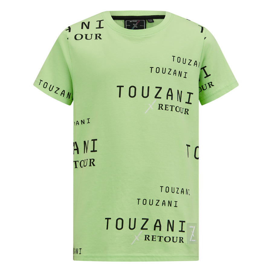 Jongens T-Shirt Soccer van Retour in de kleur bright mint in maat 158-164.
