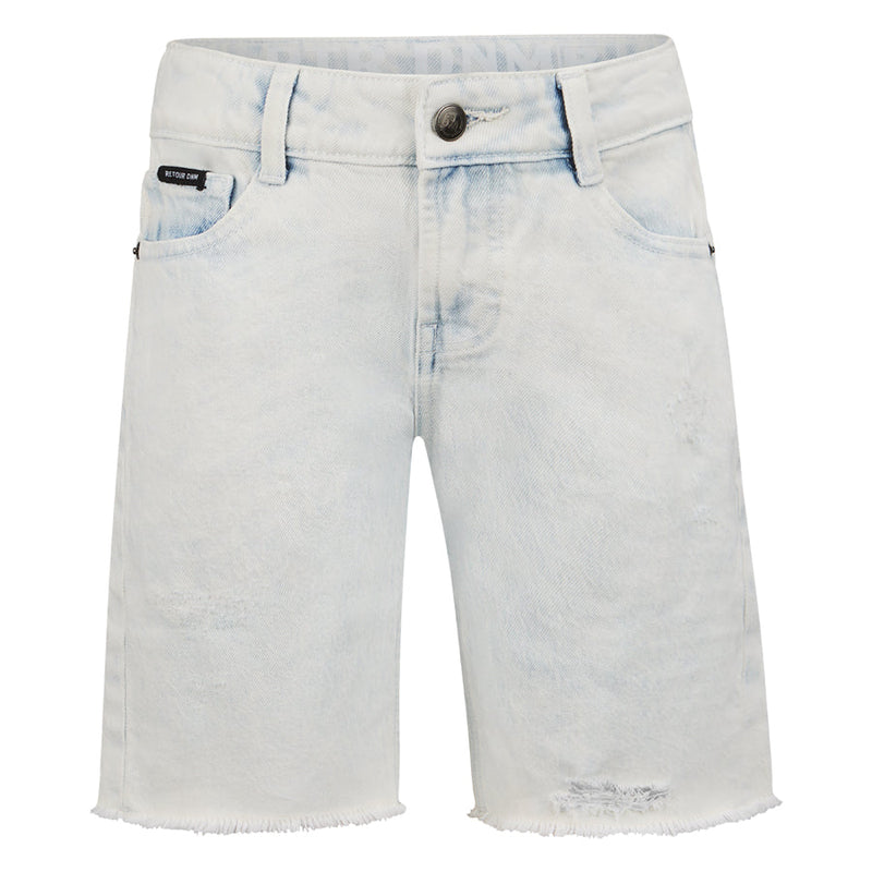 Jongens Denim Quinn ice blue van Retour in de kleur light blue denim in maat 104.