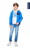 Jongens Jacket Andy van Retour in de kleur electric blue in maat 146-152.