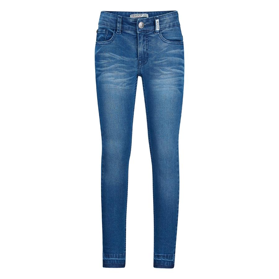 Meisjes Spijkerbroek Bloem van Retour Jeans in de kleur Light Blue Denim in maat 134.