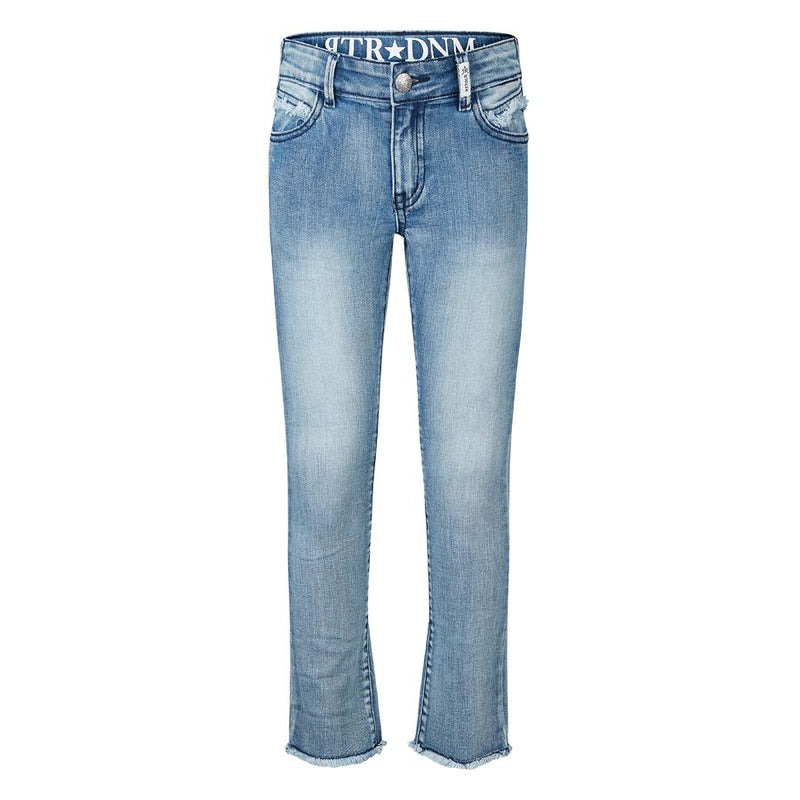Meisjes Spijkerbroek Yolanthe van Retour Jeans in de kleur Vintage Blue Denim in maat 134.