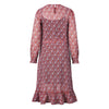 Meisjes Long dress AOP Kylie van RETOUR in de kleur brique in maat 170/176.