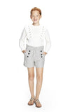 Meisjes Shorts stripe Lindsey van RETOUR in de kleur off-white in maat 170/176.