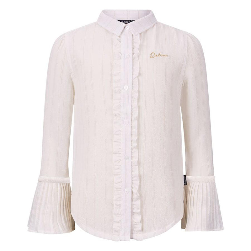 Meisjes Blouse Erica van RETOUR in de kleur off-white in maat 170/176.