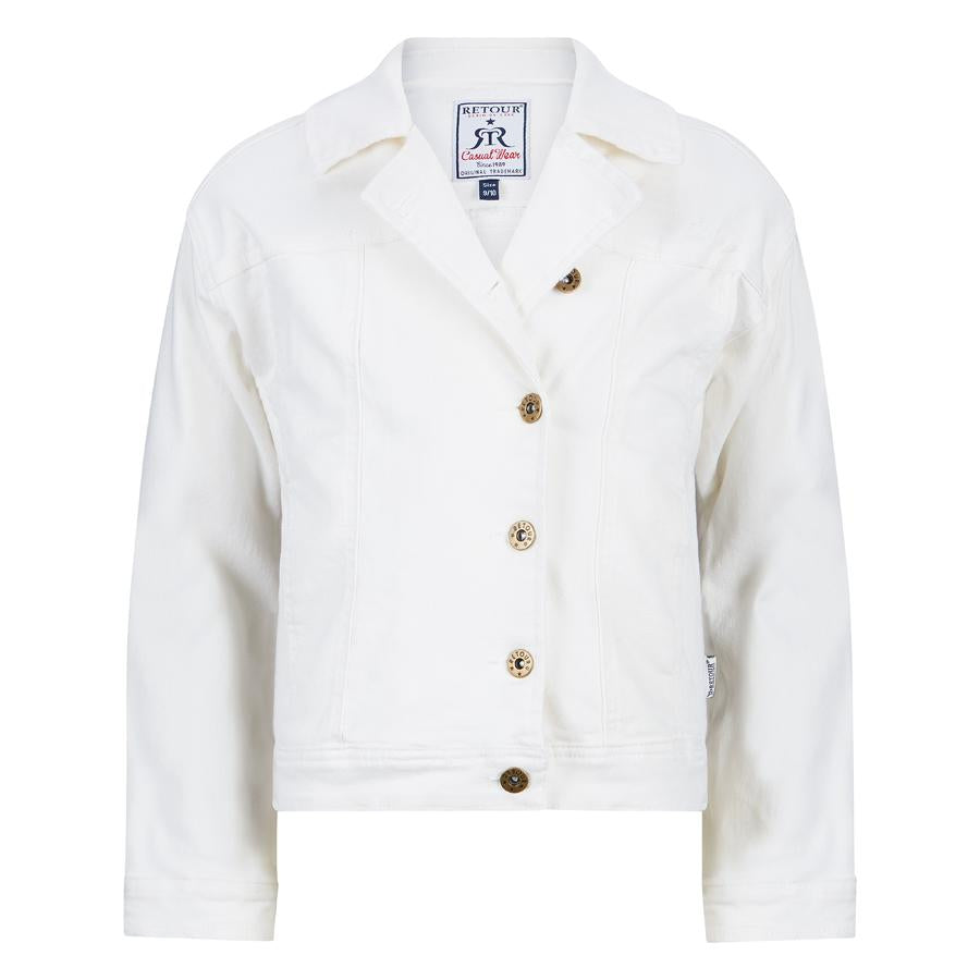 Meisjes Jacket Sterre van RETOUR in de kleur light khaki in maat 170/176.