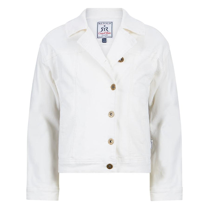 Meisjes Jacket Sterre van RETOUR in de kleur light khaki in maat 170/176.