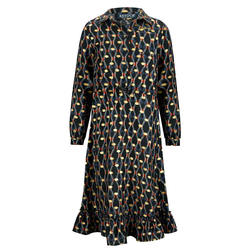 Meisjes Dress Holly van Retour in de kleur black in maat 170/176.