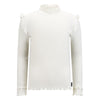 Meisjes Top rib longsleeve Karline van Retour in de kleur cream in maat 170/176.