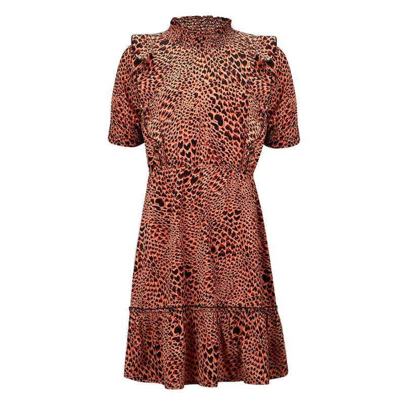 Meisjes Dress Penny van Retour in de kleur Papaya  in maat 170/176.