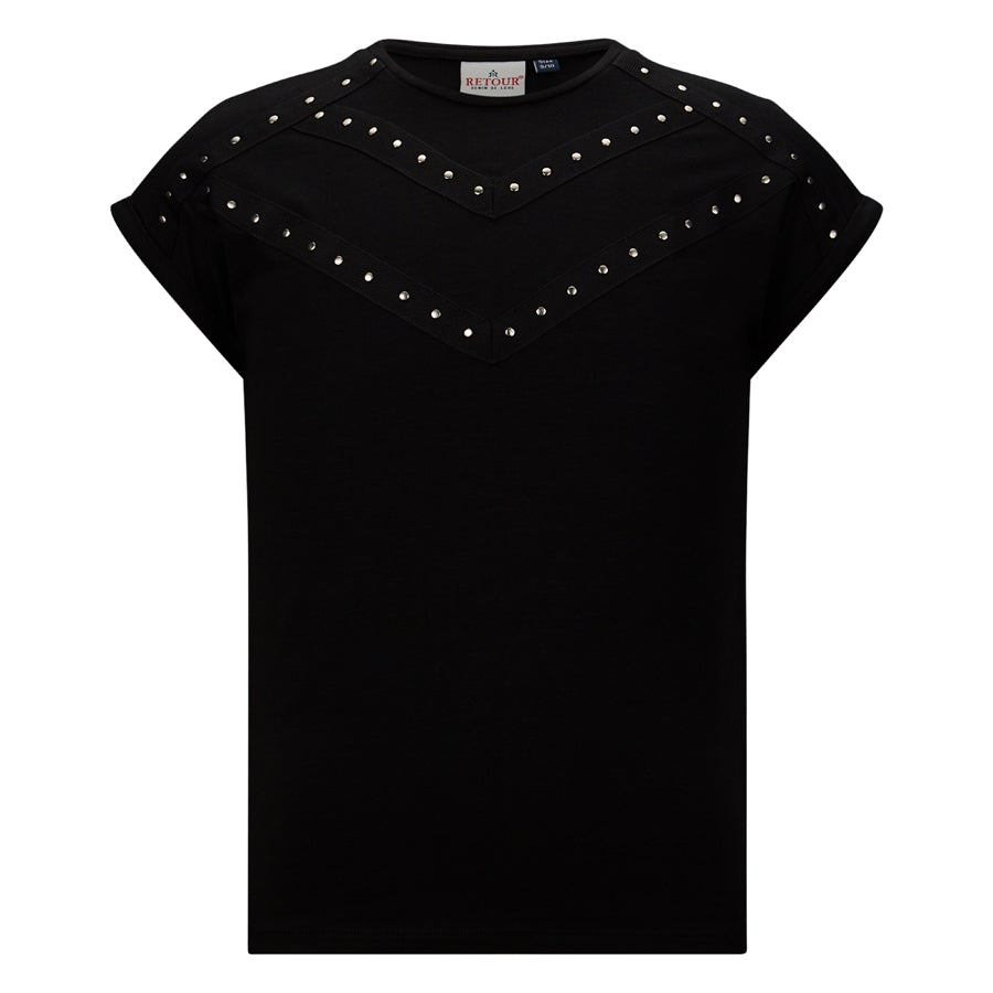 Meisjes T-Shirt Vivian van Retour in de kleur Black in maat 170/176.