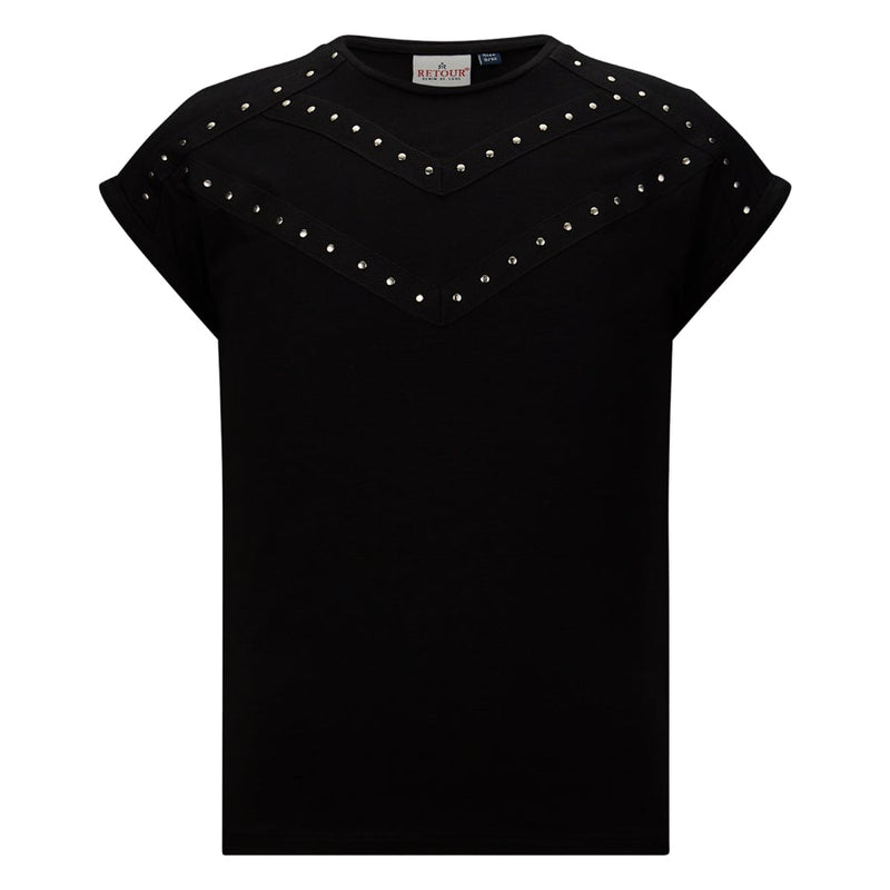 Meisjes T-Shirt Vivian van Retour in de kleur Black in maat 170/176.