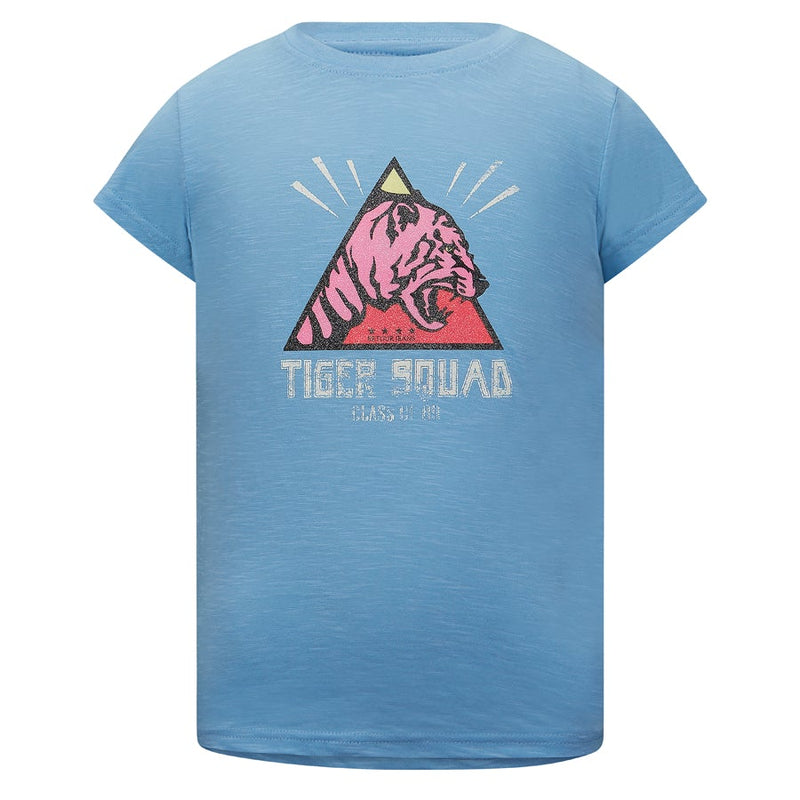 Meisjes T-Shirt Conchita van Retour in de kleur Bleached Blue in maat 170/176.