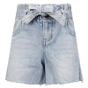 Meisjes Jeansshorts Valentina van Retour in de kleur Bleached Blue Denim in maat 170/176.