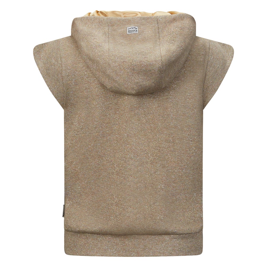 Meisjes Hooded sweater Xena van Retour in de kleur Sand in maat 158/164.