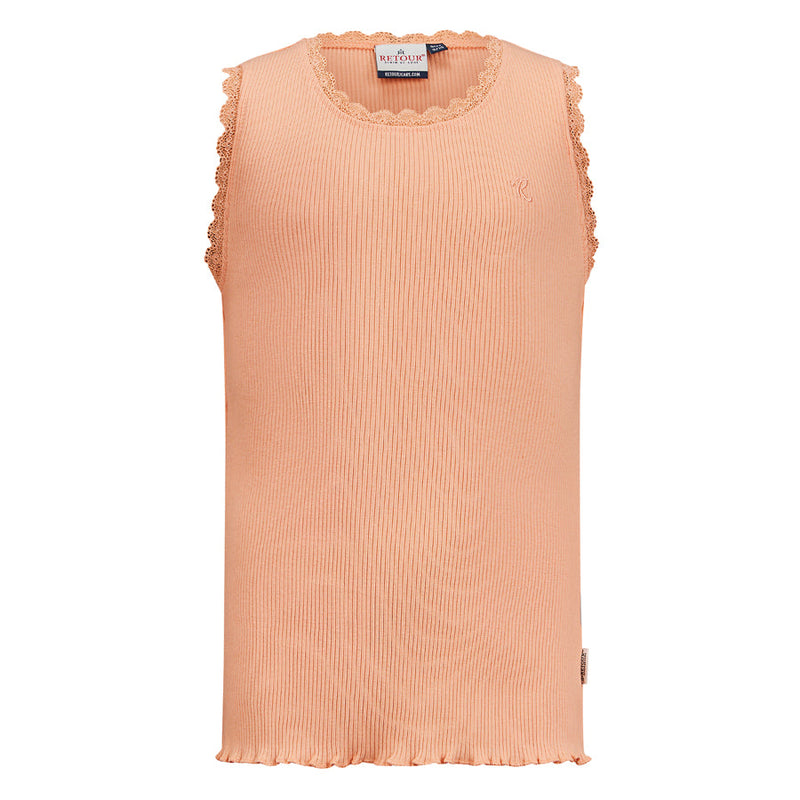 Meisjes Singlet Orlene van Retour in de kleur light peach in maat 158-164.