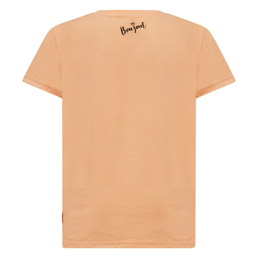 Meisjes T-Shirt Maretta van Retour in de kleur light peach in maat 158-164.
