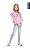 Meisjes Blouse Isla van Retour in de kleur light berry in maat 158-164.