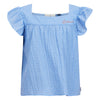 Meisjes Blouse Isla van Retour in de kleur corn flower blue in maat 158-164.