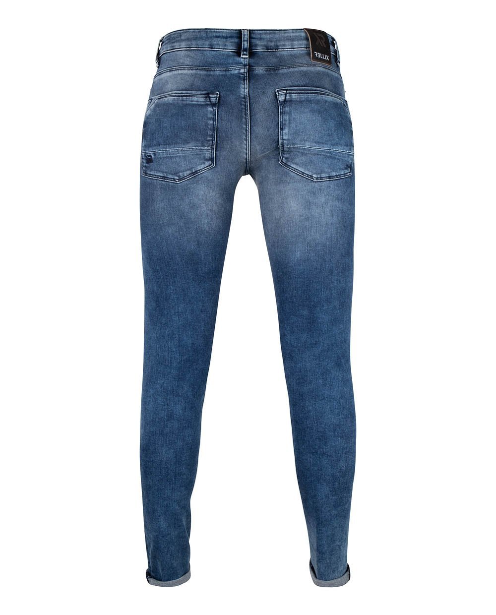 Jongens Jeans Xyan Skinny Used Medium Denim van Rellix in de kleur Used Medium Denim in maat 176.