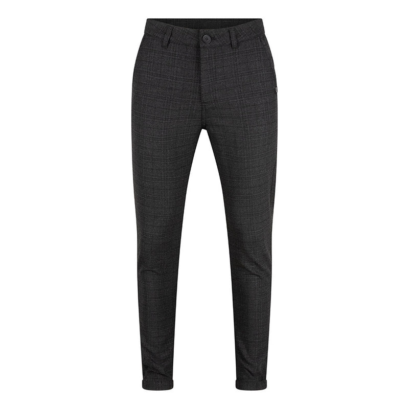 Jongens Chino Pant Check van Rellix in de kleur Black in maat 188.