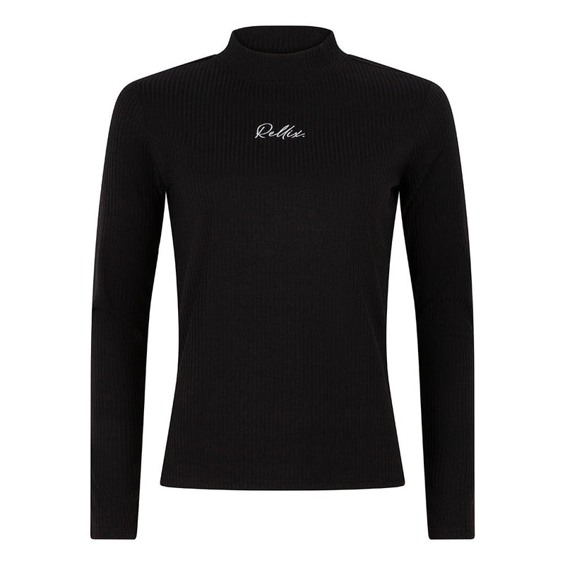 Meisjes T-Shirt Ls Col Rib Rellix van Rellix in de kleur Black in maat 176.