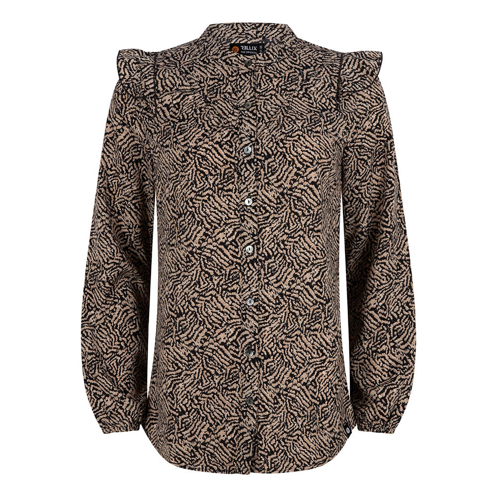 Rellix Shirt Ls Ruffle Aop