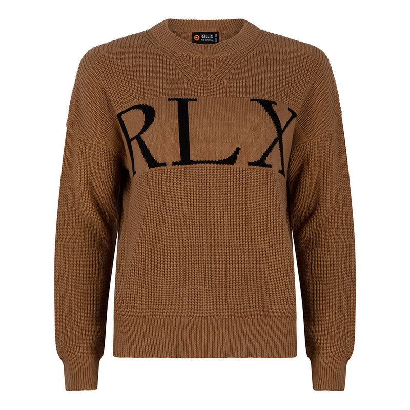 Meisjes Crewneck Knitted Rlx van Rellix in de kleur Dark Sand in maat 176.
