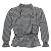 Meisjes Blouse ROBINE W212 van LEVV in de kleur Black white check in maat 176.