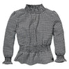 Meisjes Blouse ROBINE W212 van LEVV in de kleur Black white check in maat 176.