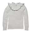 Meisjes Blouse ROMANY W211 van LEVV in de kleur Off White in maat 176.
