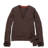 Meisjes Cardigan ROMEE W212 van LEVV in de kleur Brown Dark in maat 176.