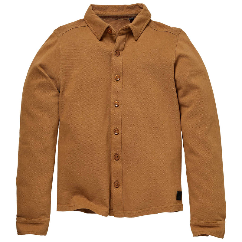Jongens Shirt ROMEO W212 van LEVV in de kleur Brown Sand in maat 176.