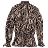Meisjes Blouse RONA W211 van LEVV in de kleur AOP Sand Zebra in maat 176.