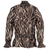 Meisjes Blouse RONA W211 van LEVV in de kleur AOP Sand Zebra in maat 176.