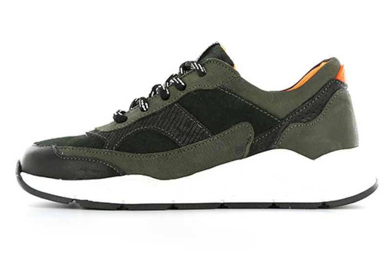 Jongens Shoesme lage sneaker  van Shoesme in de kleur Army in maat 35.