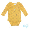 Baby, Geel, 68, Feetje,  Wikkelromper, €10-€15
