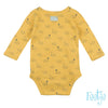 Baby, Geel, 68, Feetje,  Wikkelromper, €10-€15