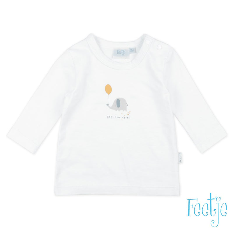 Baby, Wit, 68, Feetje,  Longsleeve, €10-€15
