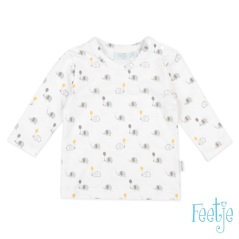 Baby, Wit, 68, Feetje,  Longsleeve, €10-€15