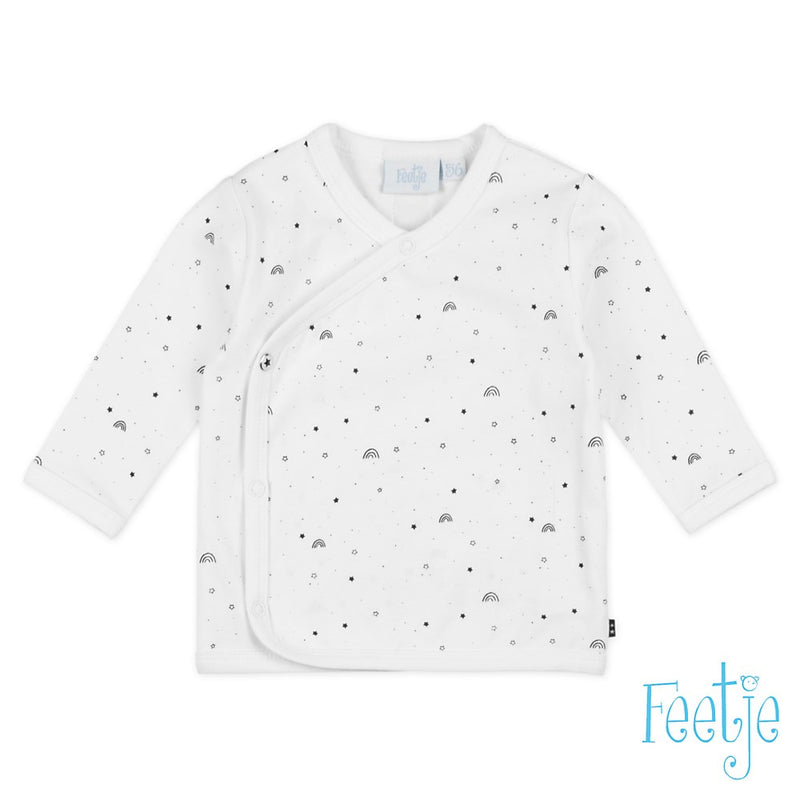 Baby, Wit, 68, Feetje,  Overslagshirt, €10-€15