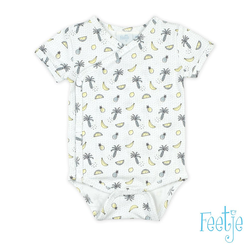 Baby, Wit, 68, Feetje,  Wikkelromper, €10-€15