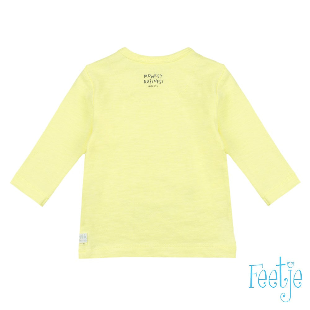 Baby, Geel, 68, Feetje,  Longsleeve, €10-€15