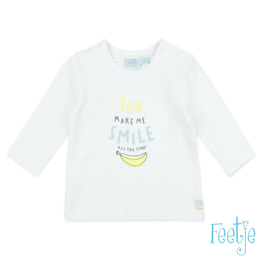 Longsleeve Smile - Go Bananas wit