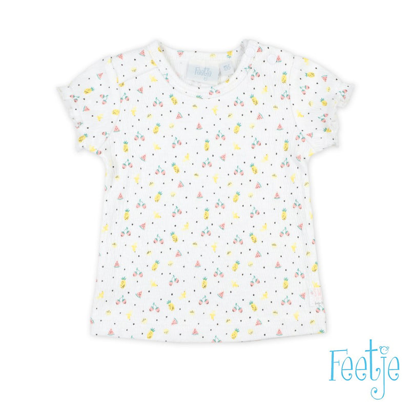 Baby, Wit, 68, Feetje,  T-shirt, €10-€15