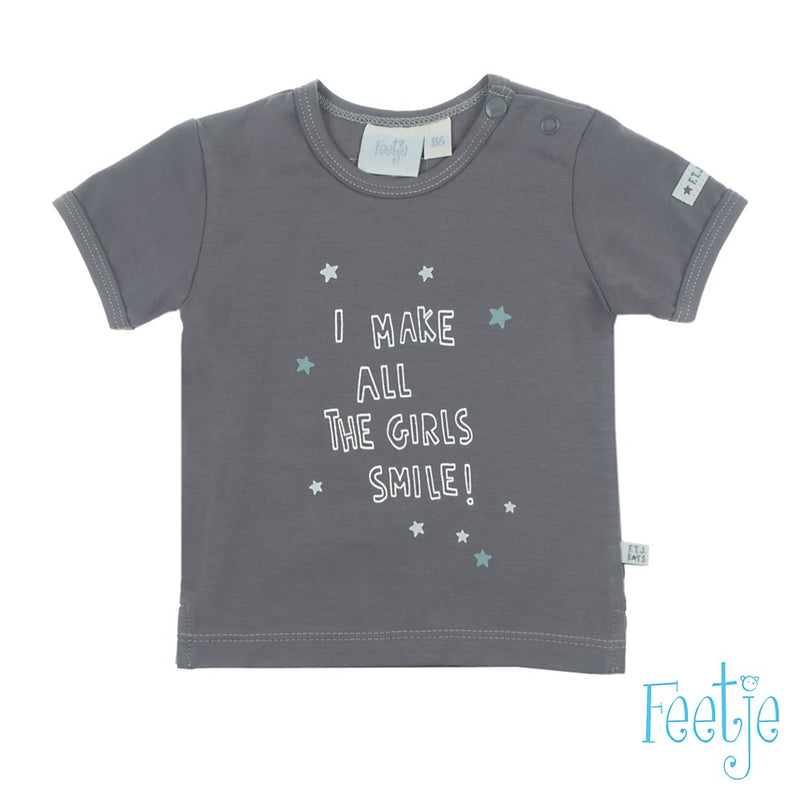 Baby, Antraciet, 68, Feetje,  T-shirt, €10-€15
