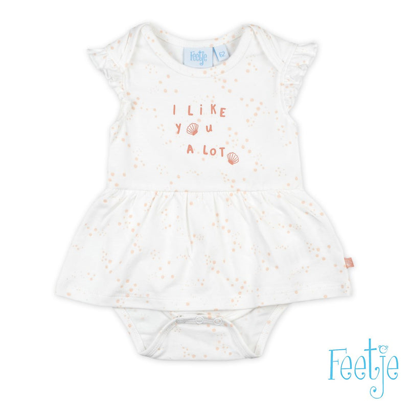 Baby, Wit, 68, Feetje,  Romper, €15-€20