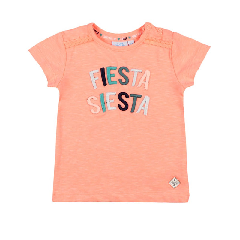 Baby, Neon Koraal, 86, Feetje,  T-shirt, €10-€15
