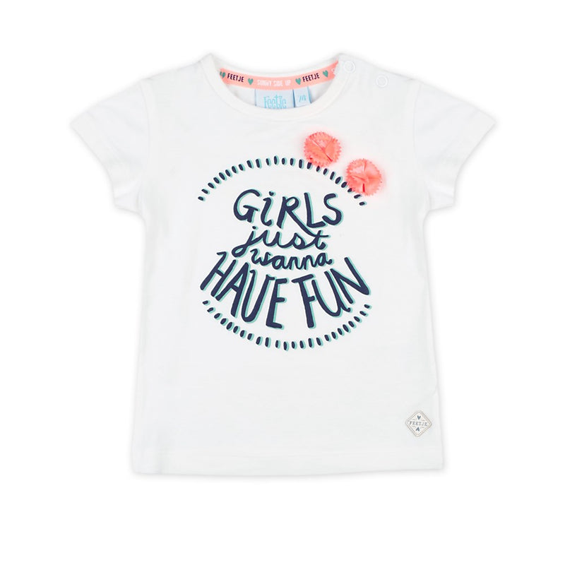 Baby, Wit, 86, Feetje,  T-shirt, €10-€15