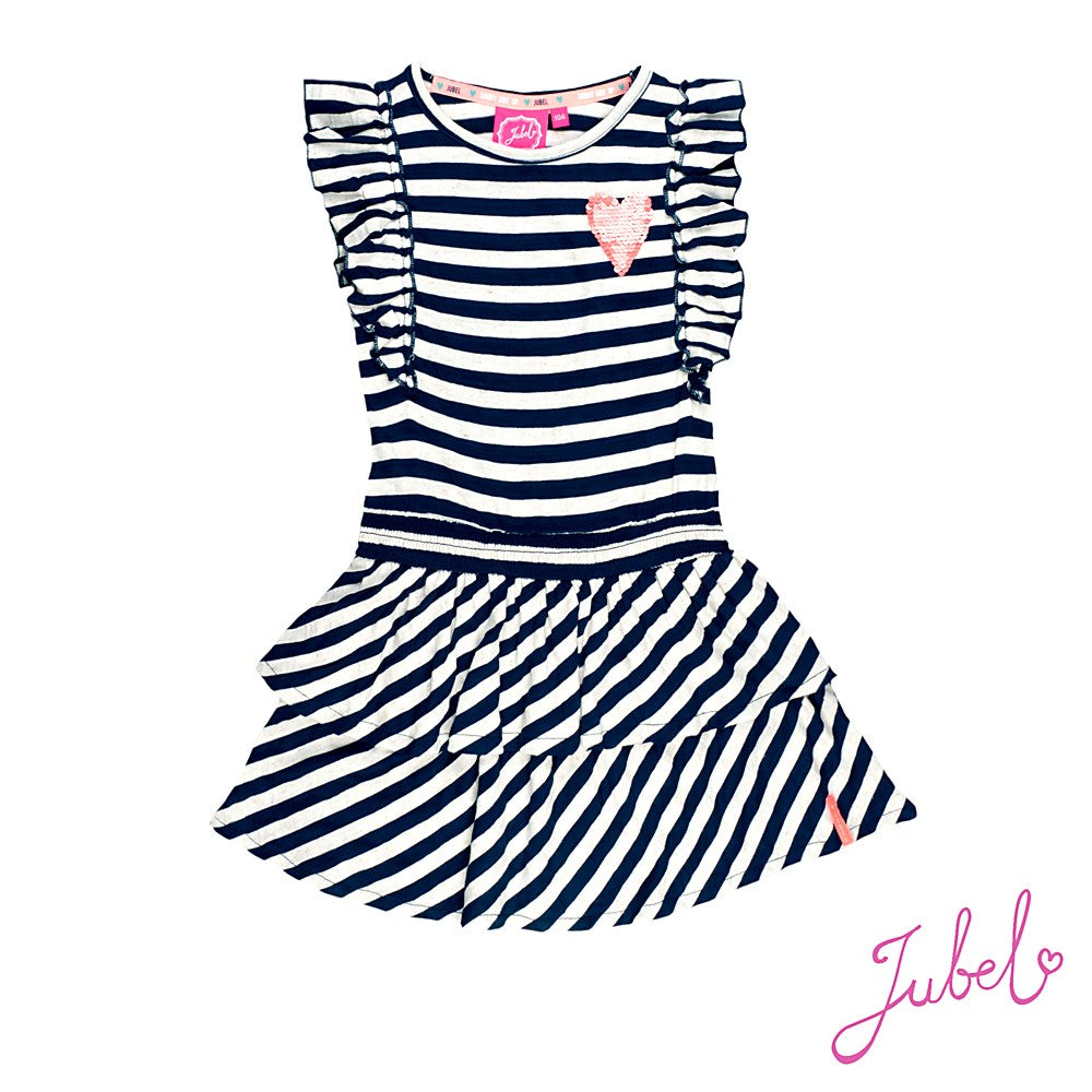 Jurk streep - Botanic Blush